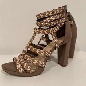 Jessica Simpson gladiator braided high heel sandals